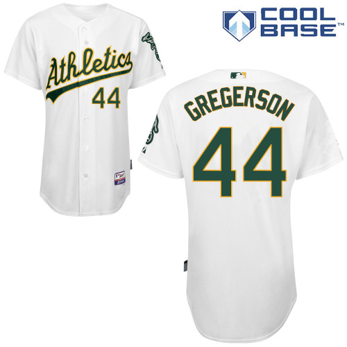 Luke Gregerson #44 MLB Jersey-Oakland Athletics Men's Authentic Home White Cool Base Baseball Jersey